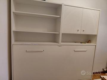 Mobile libreria co letto a scomparsa