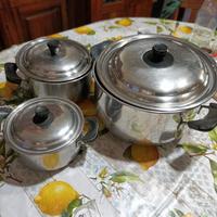 Tris di pentole in acciaio inox 