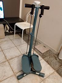 Stepper  fitness con manubrio e corde elastiche, n