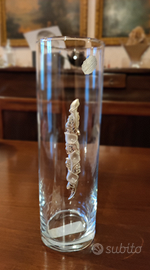 Vaso da fiori con applicazione in argento