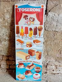 GELATI TOSERONI INSEGNA TARGA TABELLA LISTINO  80