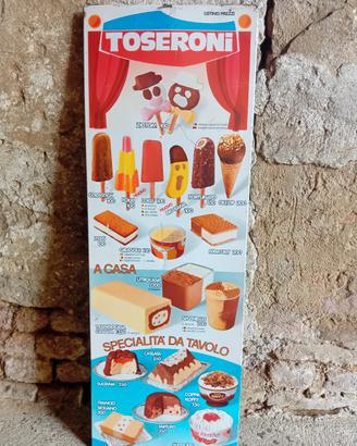 GELATI TOSERONI INSEGNA TARGA TABELLA LISTINO  80