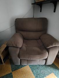 Poltrona recliner colore tortora