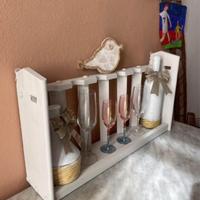Piccola piattaia-mensola-cantinetta Shabby