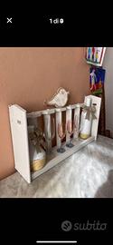 Piccola piattaia-mensola-cantinetta Shabby