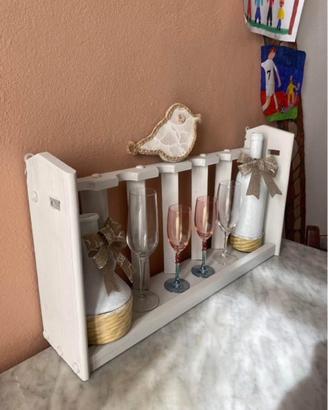 Piccola piattaia-mensola-cantinetta Shabby