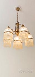 Lampadario vintage 4 luci stile liberty 