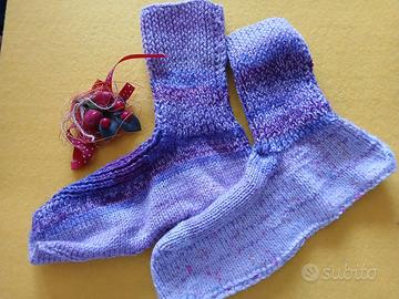 Calze lana fatte a mano babbucce