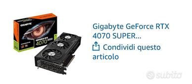 Scheda video gigabyte 4070 super