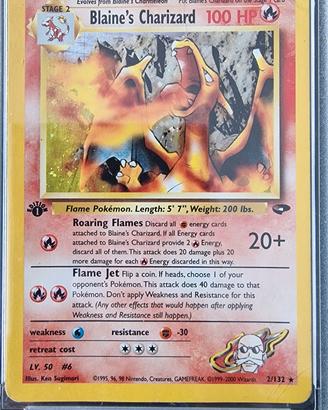 Blaine's charizard  Set Challenge prima edizione 