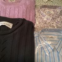 Lotto 6 pezzi golf e camicie donna taglia L nuovi
