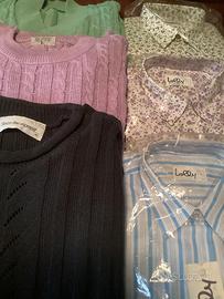 Lotto 6 pezzi golf e camicie donna taglia L nuovi