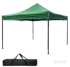 Gazebo tenda pieghevole 3x3m verde