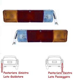 SET 2 FARO FANALE FANALINO POSTERIORE PER SUZUKI S