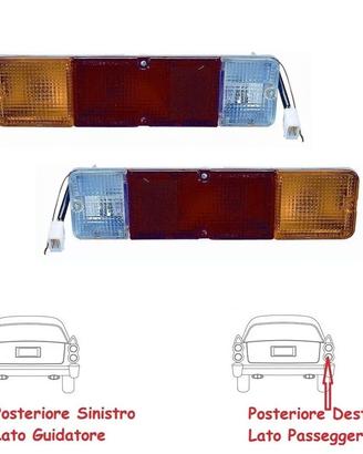SET 2 FARO FANALE FANALINO POSTERIORE PER SUZUKI S