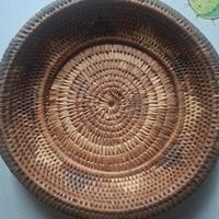 Cesta rotonda in vimini portavivande