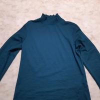 Maglia maniche lunghe color petrolio