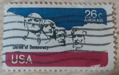 Francobollo USA Shrine of Democracy Mt Rushmore 26
