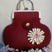 Borsa bordeaux in feltro