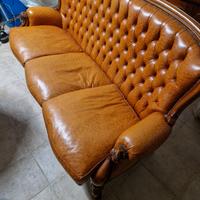 Salottino divano e 2 poltrone stile Chippendale