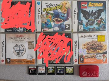 Lotto 9 Giochi Nintendo DS + portagiochi