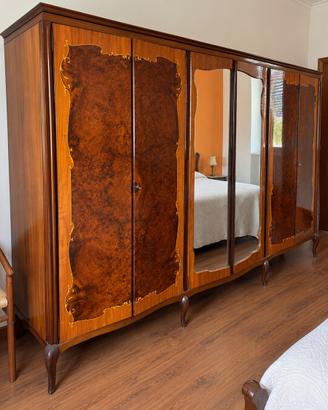 Armadio classico in legno con specchi – 6 ante