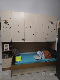 Stanzetta completa con letto, armadio.