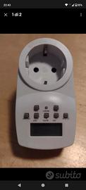 timer orologio digitale spina 16A presa bipasso