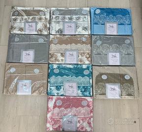 COMPLETO LENZUOLA+CUSCINI MARCA MASTRO BIANCO 