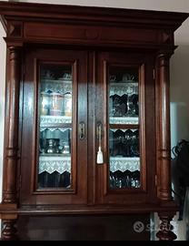 Credenza doppio corpo antica stile neorinascimento
