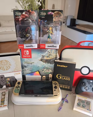 🌟 Nintendo Switch OLED di Zelda + Accessori 