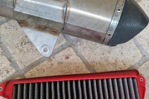 akrapovic e filtro bmc per sh 350