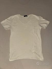 Maglietta bianca uomo UK London – effetto strappat