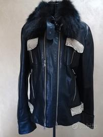 giacca in pelle nera 