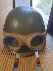 ELMETTO CON OCCHIALI DA CARRISTA