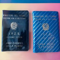 Lotto 2 monete da 500 lire D argento del 1985