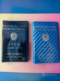 Lotto 2 monete da 500 lire D argento del 1985