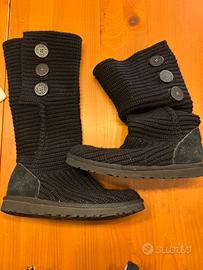Ugg cardy nero in lana con bottoni taglia 38