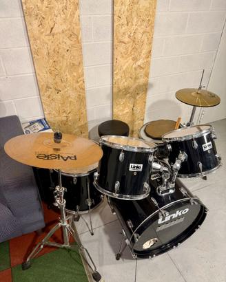 Batteria acustica Linko completa + piatti + pedale