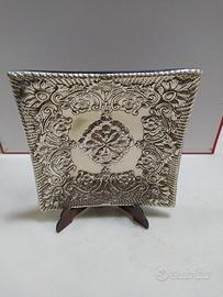 Vassoio svuotatasche in argento 925 e vetroresina