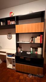 Armadio tre ante con due librerie