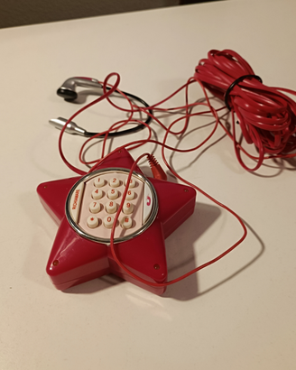 Telefono funzionante con filo e un'auricolare