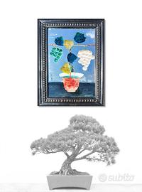 Antico specchio cinese retrodipinto