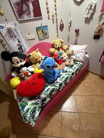 Letto singolo rosa moderno (no pupazzi)