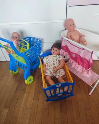 3 bambolotti più accessori come da foto 