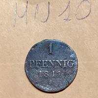 Regno Di Hannover Moneta Da 1 Pfennig del 1841
