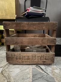 Cassetta legno vintage Birra Bräu