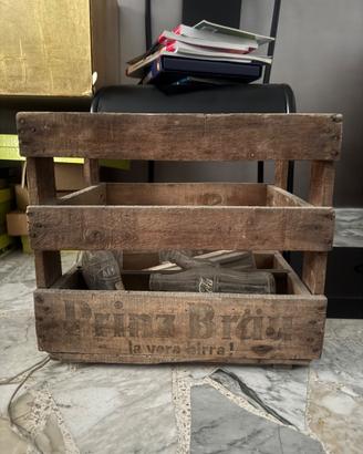 Cassetta legno vintage Birra Bräu