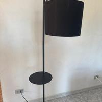 Lampada da terra nera 160 cm