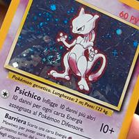 Mewtwo Holo SET BASE 10/102 + RARO SWIRL  1999 ITA